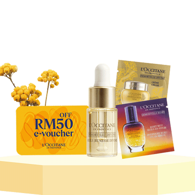 [ TRY BEFORE YOU BUY ] Immortelle Divine Youth Oil with Free Shipping + RM50 OFF on next purchase* - Gifts under RM100