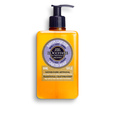 Shea Butter Body & Hand Liquid Soap - Lavender - Dry Skin Body Care - Hand & Body Moisturisers