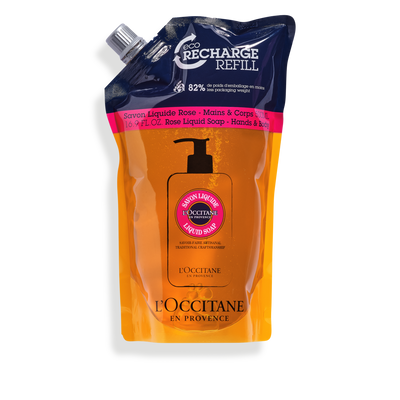 Shea Rose Body & Hand Liquid Soap Eco-Refill - Dry Skin Body Care - Hand & Body Moisturisers