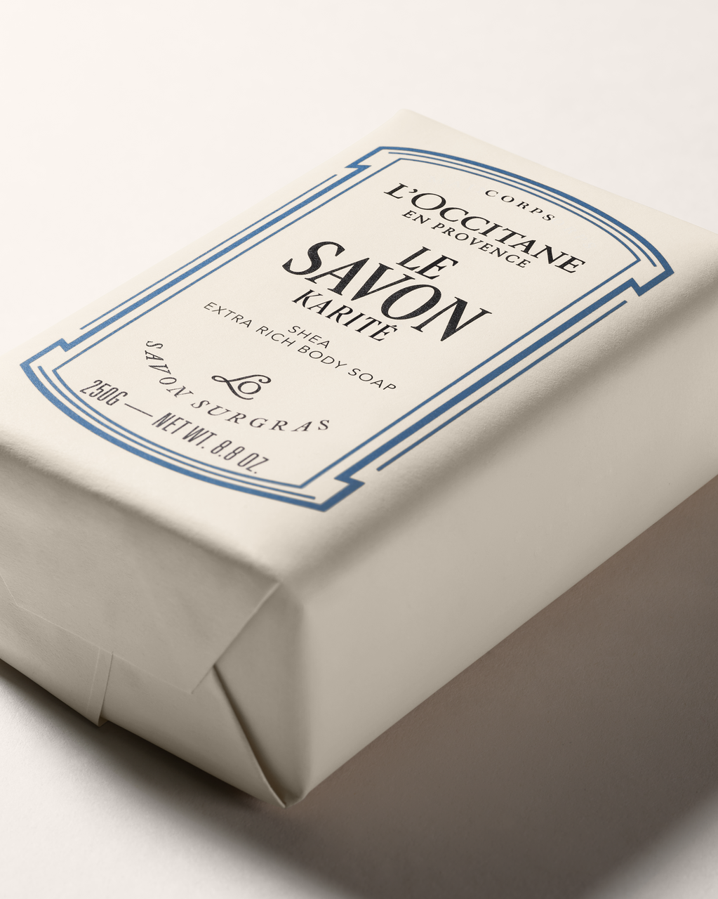 Bar of soap that is sitting on a table