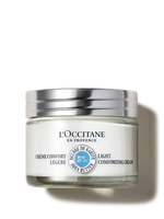 L'Occitane crème confort jar on a white background