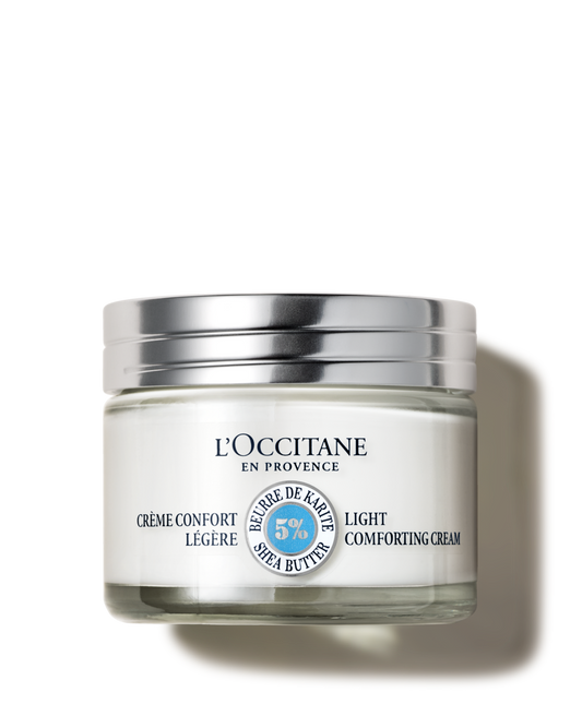L'Occitane crème confort jar on a white background