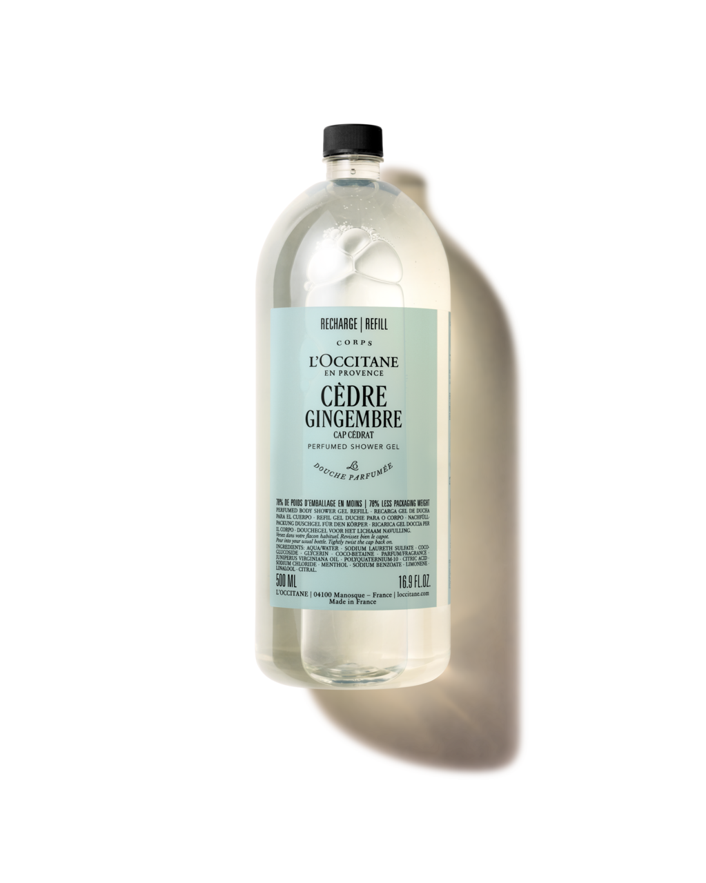 Cèdre Gingembre Perfumed Shower Gel (Cap Cedrat) Refill