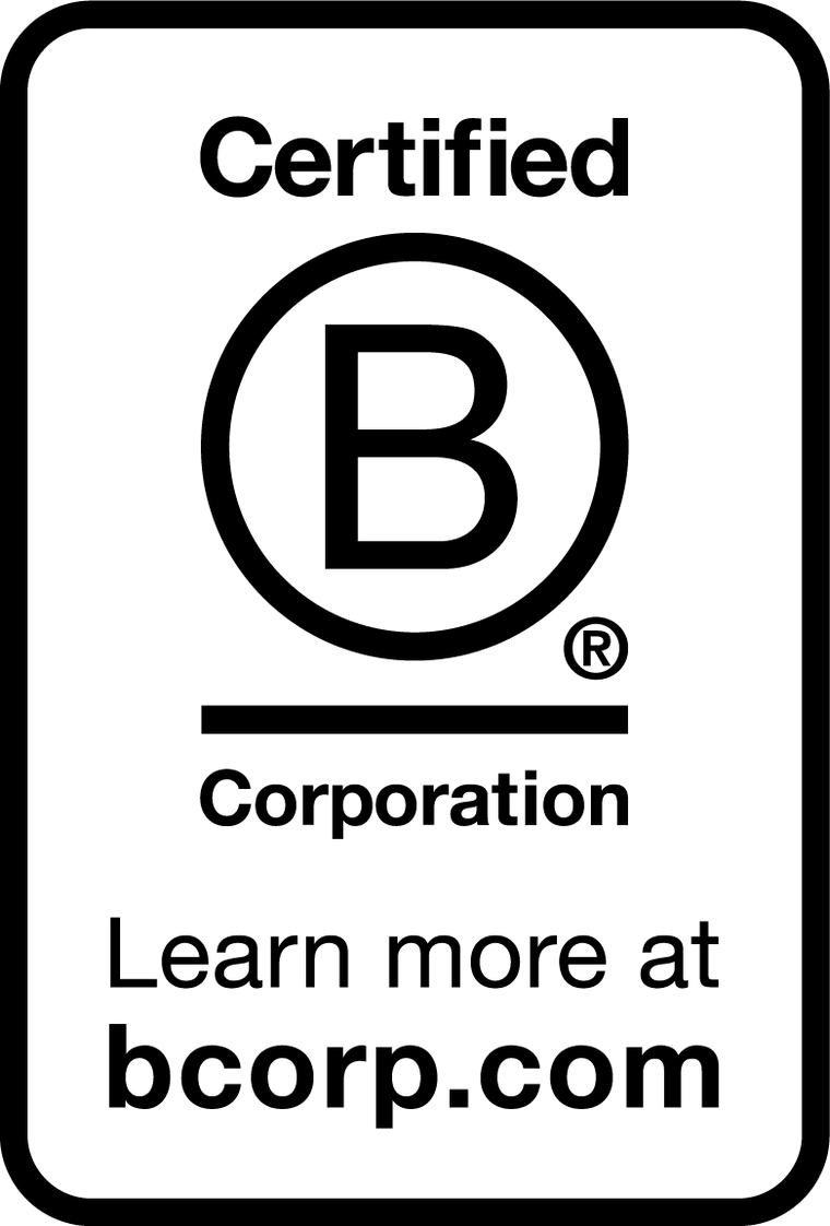 A black and white sign that says certified corporation learn more at bcop com