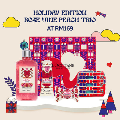 Holiday Edition Rose Vine Peach Trio - Holiday Set